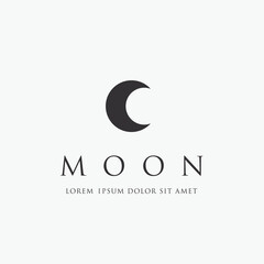 Astronomical logo design. The Moon is the Earth's satellite