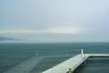 Obraz premium Storm over Lake Macquarie