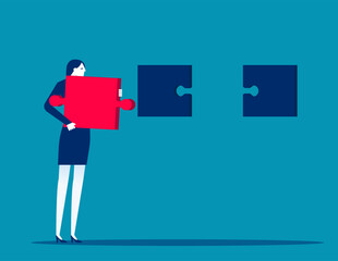 Business people puzzle piece solution collaboration merger
