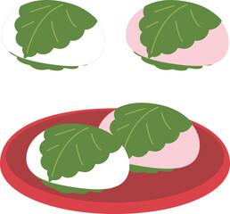 柏餅のイラスト