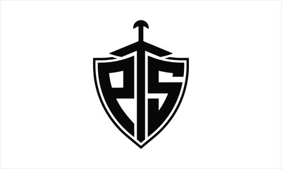 PS initial letter shield icon gaming logo design vector template. batman logo, sports logo, monogram, polygon, war game, symbol, playing logo, abstract, fighting, typography, icon, minimal, knife logo