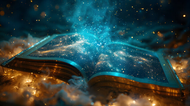Fototapeta book and universe