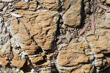 Close up textured background of rocks