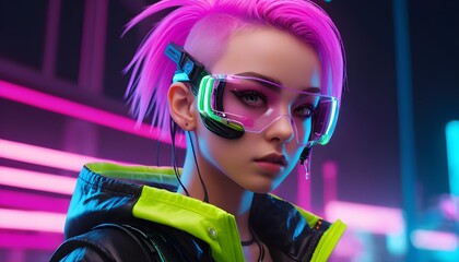 Neon Dreams: Cyberpunk Girls of Tomorrow