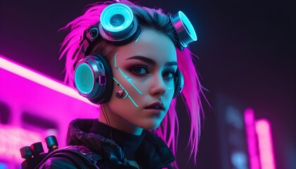 Neon Dreams: Cyberpunk Girls of Tomorrow