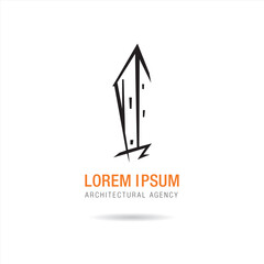 Architecture and Building. Vector logo concept design