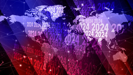 Annual report for year 2024 featuring world map symbolizing change and progress in design and layout