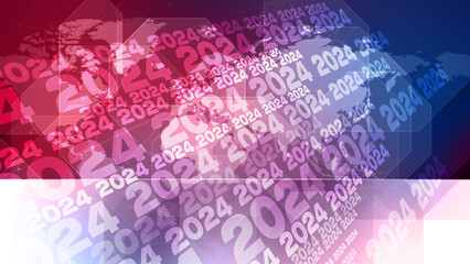 Annual background 2024 creative and modern concept for successful year with stylish layout and inspirational typography
