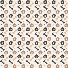 Dog vector digital paper pattern illustration