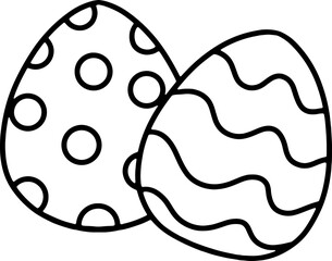 Easter eggs outline coloring
