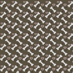 Dog vector digital paper pattern illustration