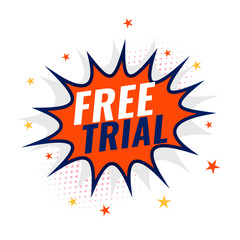 comic style free trial sticker background buy full access