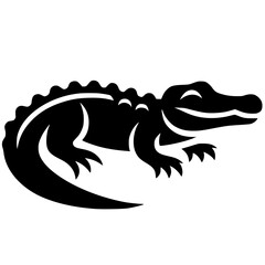 Crocodile logo silhouette