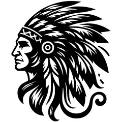 Apache head silhouette