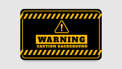 warning caution alert background with yellow stripe design