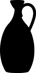 Flower vase vector silhouette 