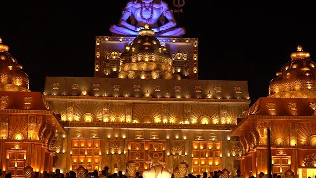 exterior video view of puja pandal in India