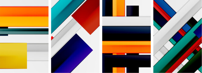 Minimal lines and color stripes poster abstract backgrounds. Vector illustration For Wallpaper, Banner, Background, Card, Book Illustration, landing page