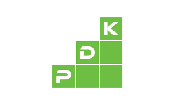 PDK initial letter financial logo design vector template. economics, growth, meter, range, profit, loan, graph, finance, benefits, economic, increase, arrow up, grade, grew up, topper, company, scale