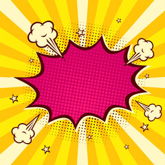 Comic blank background design with cloud