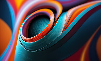 Bright Swirl Ribbon Background