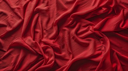 Elegant red silk fabric as delicate background texture for luxury designs and concepts