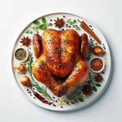 Roasted chicken with vegetables