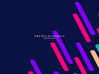 Background for the composition of colorful minimalist line art shapes with a modern concept.