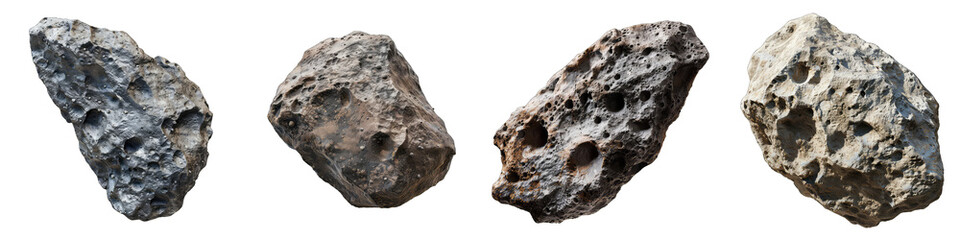 Asteroid  Hyperrealistic Highly Detailed Isolated On Transparent Background Png File - obrazy, fototapety, plakaty