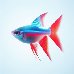 Colorful fish isolated on white