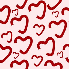 Seanless pattern with hearts