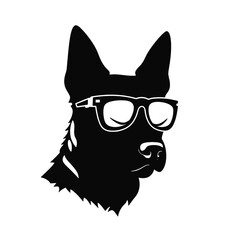 German Shepherd Dog Puppy Portrait Instant Download includes Cricut, Cameo German Shepherd Silhouette