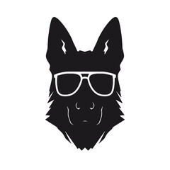 German Shepherd Dog Puppy Portrait Instant Download includes Cricut, Cameo German Shepherd Silhouette