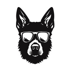 German Shepherd Dog Puppy Portrait Instant Download includes Cricut, Cameo German Shepherd Silhouette