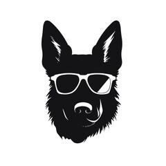 German Shepherd Dog Puppy Portrait Instant Download includes Cricut, Cameo German Shepherd Silhouette