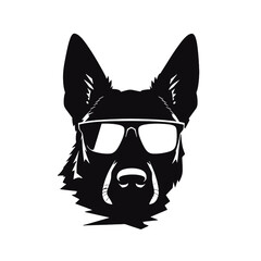 German Shepherd Dog Puppy Portrait Instant Download includes Cricut, Cameo German Shepherd Silhouette