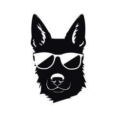 German Shepherd Dog Puppy Portrait Instant Download includes Cricut, Cameo German Shepherd Silhouette