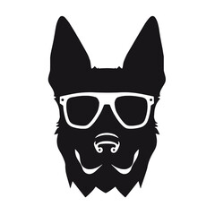 German Shepherd Dog Puppy Portrait Instant Download includes Cricut, Cameo German Shepherd Silhouette