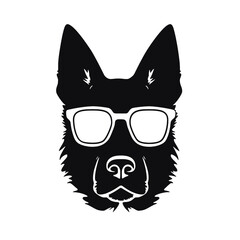 German Shepherd Dog Puppy Portrait Instant Download includes Cricut, Cameo German Shepherd Silhouette