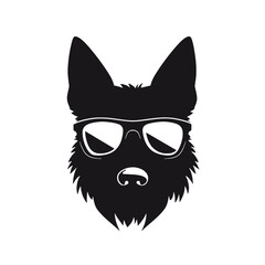 German Shepherd Dog Puppy Portrait Instant Download includes Cricut, Cameo German Shepherd Silhouette