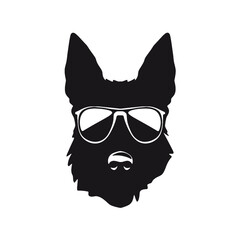 German Shepherd Dog Puppy Portrait Instant Download includes Cricut, Cameo German Shepherd Silhouette