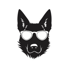 German Shepherd Dog Silhouette Vector Graphics