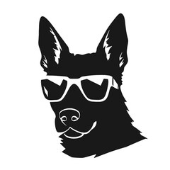 German Shepherd Dog Silhouette Vector Graphics