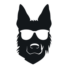 German Shepherd Dog Silhouette Vector Graphics