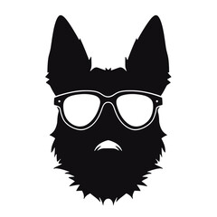 German Shepherd Dog Silhouette Vector Graphics