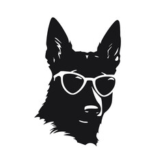 German Shepherd Dog Silhouette Vector Graphics