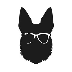 German Shepherd Dog Silhouette Vector Graphics