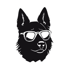 German Shepherd Dog Silhouette Vector Graphics