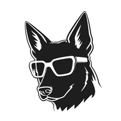 German Shepherd Dog Silhouette Vector Graphics