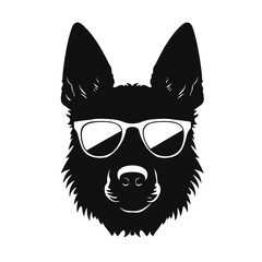 German Shepherd Dog Silhouette Vector Graphics